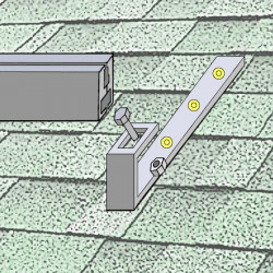 Konstrukce pro šikmou střechu s krytinou CAPACCO (háky pod šablonami) - 1x4 - 4,2m
