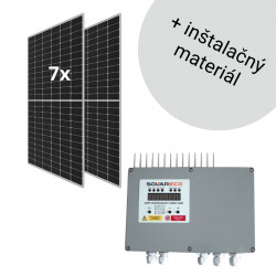 Set pre fotovoltaický ohrev vody so 7 panelmi Canadian Solar 460 - FVE 3,2 kWp