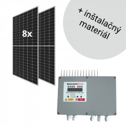 Set pre fotovoltaický ohrev vody s 8 panelmi Canadian Solar 370 - FVE 3 kWp