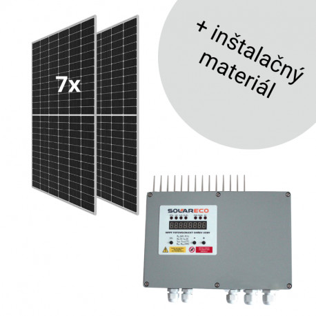 Set pre fotovoltaický ohrev vody so 7 panelmi Ja Solar 460 - FVE 3,2 kWp