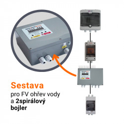 Set pre fotovoltaický ohrev vody s 8 panelmi Canadian Solar 370 - FVE 3 kWp