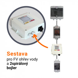 Set pre fotovoltaický ohrev vody s 8 panelmi Canadian Solar 370 - FVE 3 kWp