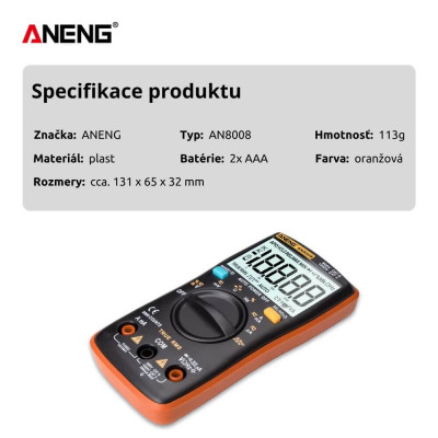 Multimeter - digitálny ANENG AN8008